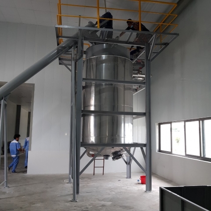 Máy rang bột sắn
